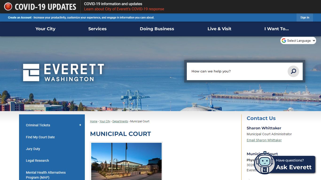 Municipal Court | Everett, WA - Official Website