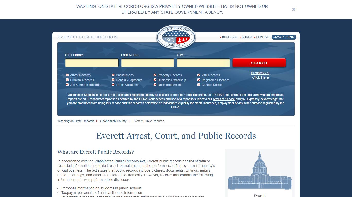 Everett Arrest, Court, and Public Records